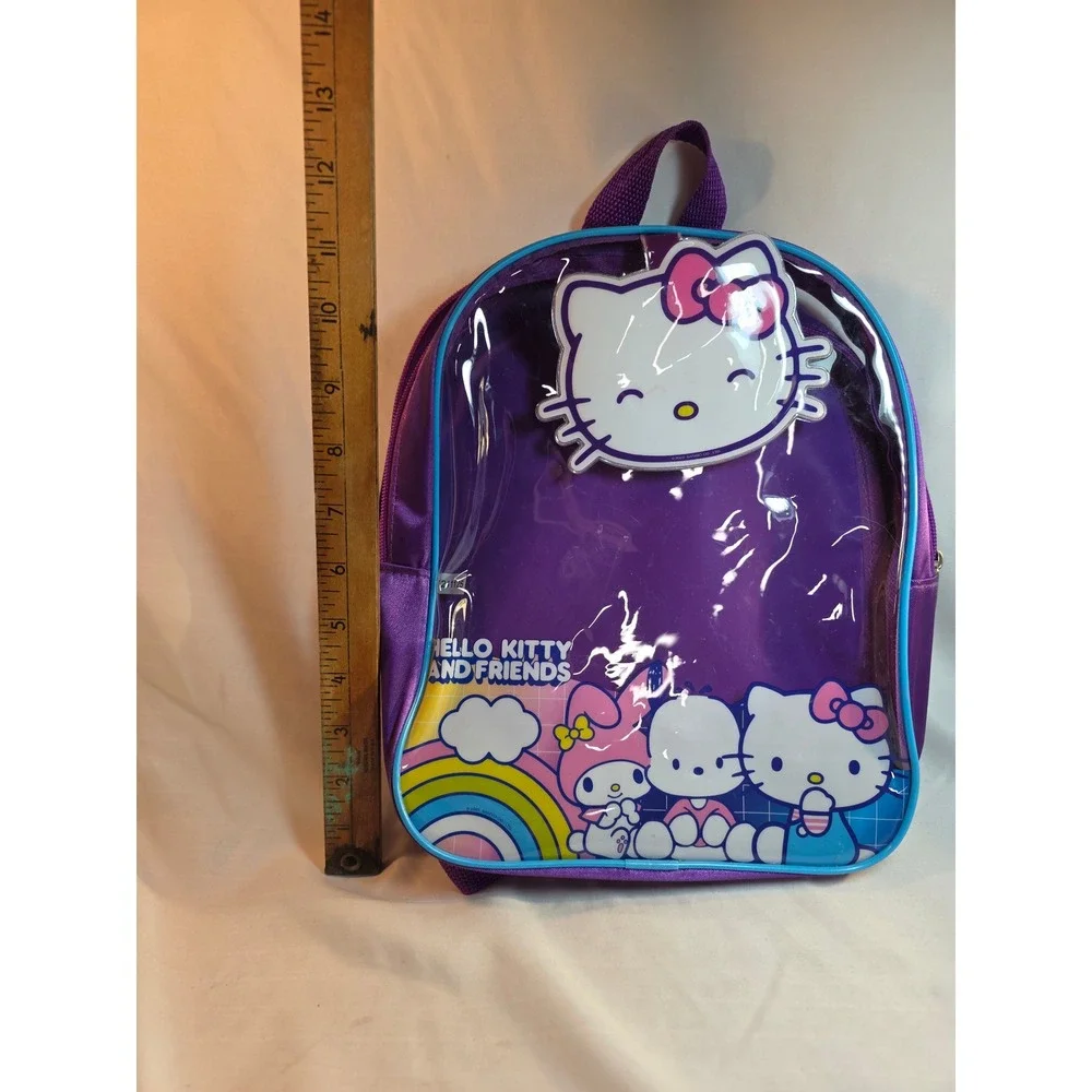 Sanrio Hello Kitty and Friends Purple Mini Backpack Clear Front Mirror 2022
